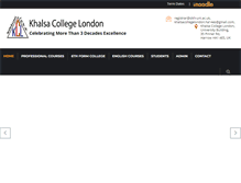 Tablet Screenshot of khalsacollegelondon.com